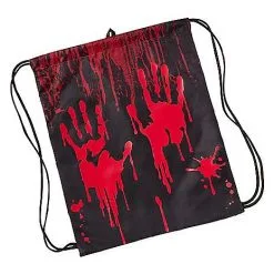 Spirit Halloween Black Blood Drip Cinch Bag