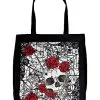 Spirit Halloween Skull And Roses Tote Bag