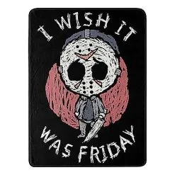 Spirit Halloween I Wish It Was Friday Fleece Blanket - Friday The 13th