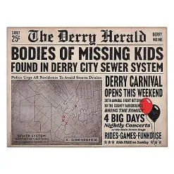 Spirit Halloween Derry Herald Newspaper Sign - It
