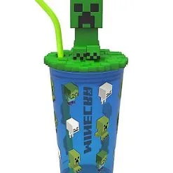 Spirit Halloween Minecraft Cup With Straw - 15 Oz.