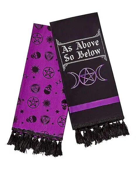 Spirit Halloween Multi-Pack As Above So Below Dish Towels - 2 Pack