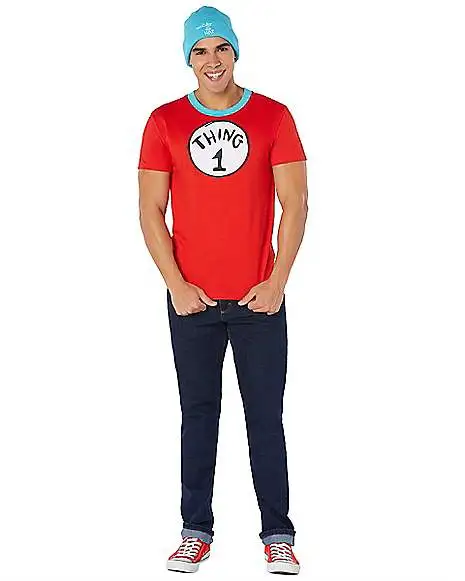 Spirit Halloween Adult Thing 1 And Thing 2 Costume Kit – Dr. Seuss