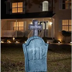 Spirit Halloween 4 Ft Light-Up Tombstone Inflatable Decoration