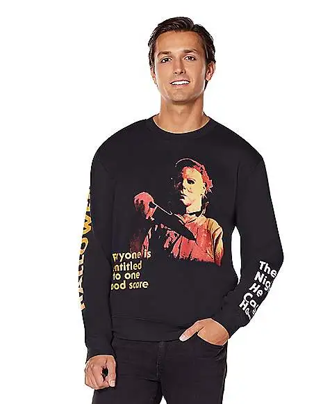 Spirit Halloween Michael Myers One Good Scare Sweatshirt - Halloween