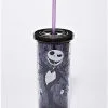 Spirit Halloween Jack Skellington Skull And Heart Cup With Straw 20 Oz. - The Nightmare