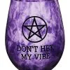 Spirit Halloween Don't Hex My Vibe Stemless Wine Glass - 22 Oz.