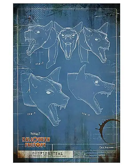 Spirit Halloween Factory Animatronic Blueprint Posters - 4 Pack - Image 4